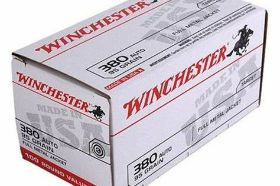 WINCHESTER USA 380 ACP AUTO 95 GRAIN FULL METAL JACKET VALUE PACK-USA380VP Winchester USA 380 ACP Auto 95 Grain Full Metal Jacket Value Pack ammo for sale online at cheap discount prices with free shipping available on bulk 380 ACP Auto only at our online store TargetSportsUSA.com. Target Sports USA carries the entire line of Winchester USA ammunition for sale online with free shipping on bulk ammo including this Winchester USA 380 ACP Auto 95 Grain Full Metal Jacket Value Pack Winchester USA 380 ACP Auto 95 Grain Full Metal Jacket Value Pack ammo review offers the following information; When it comes to outstanding performance and affordable pricing, Winchester USA 380 ACP Auto ammunition is great for shooters needs! Winchester 380 ACP Auto features a 95 grain Full Metal Jacket bullet loaded in reloadable brass cases and boxer primer. The Winchester Full Metal Jacket features positive functioning, no expansion, superior accuracy, and no barrel leading. The Winchester Full Metal Jacket bullet does not expand on impact and is great for target shooting. Winchester USA ammunition is ideal for training and plinking and features great quality at a low price for the high volume shooter. Winchester USA 380 ACP Auto is new production, non-corrosive ammunition. Featuring high quality Winchester components, this USA 380 ACP Auto delivers optimum reliability. Winchester has set the world standard in superior handgun ammunition performance and innovation. No matter what the sport or situation, shooters can always depend on every handgun cartridge developed by Winchester Ammunition to perform. Winchester USA 380 ACP Auto is packaged in boxes of 100 rounds or cases of 1000 rounds. Order a case of Winchester 380 ACP Auto ammunition from Target Sports USA and receive free shipping! The Winchester Full Metal Jacket bullet does not expand on impact, great for target shooting Order a case of Winchester 380 ACP Auto bulk ammunition, receive free shipping Winchester USA 380 ACP ammo is high quality at an affordable price for high volume shooters MPN USA380VP UPC 020892201972 Manufacturer WINCHESTER AMMO Caliber 380 ACP AUTO AMMO Bullet Type Full Metal Jacket Muzzle Velocity 955 fps Muzzle Energy 190 ft. lbs. Primer Boxer Casing Brass Case Ammo Rating Target & Plinking 380 ACP Auto Ammo