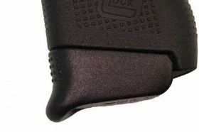 Pearce Grip, Pearce Grip, Plus-One Grip Extension, For Glock 42, Black High Impact Polymer Increased Comfort and Control Factory Texture Pattern Product Description This extension replaces the magazine floor plate providing one extra round of capacity and approximately 3/4" additional gripping surface for better control and comfort while also incorporating the factory texture pattern. Specifications UPC 605849200484 Manufacturer Pearce Grip Manufacturer Part # PG-42+1 Fit Fits Glock 42 Fit Glk 42 Model Grip Type Extension Finish/Color Black Subcategory