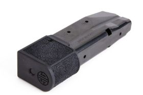 Sig Sauer, Magazine, 9MM, Fits Sig P365, 15Rd WARNING Precise Manufacturing Long Term Reliability Durable Construction High Capacity Product Description High quality components and precise manufacturing make Sig Sauer Firearms ideal for both new shooters and experienced gun owners. The durability, reliability and excellent build quality will provide years of service you can count on. Specifications UPC 798681616886 Manufacturer Sig Sauer Manufacturer Part # MAG-365-9-15 Type Magazine Caliber 9MM Capacity 15Rd Color Black Fit P365 Subcategory Pistol Magazines