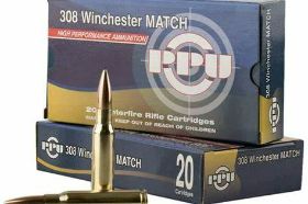 PRVI PARTIZAN MATCH 308 WINCHESTER AMMO 155 GRAIN HOLLOW POINT BOAT TAIL - PPM3081 Prvi Partizan Match 308 Winchester Ammo 155 Grain Hollow Point Boat Tail ammo for sale online at cheap discount prices with free shipping available on bulk 308 Winchester ammunition only at our online store TargetSportsUSA.com. Target Sports USA carries the entire line of Prvi Partizan ammunition for sale online with free shipping on bulk ammo including this Prvi Partizan Match 308 Winchester Ammo 155 Grain Hollow Point Boat Tail. Prvi Partizan Match 308 Winchester Ammo 155 Grain Hollow Point Boat Tail ammo review offers the following information; Prvi Partizan Match 308 Winchester ammo features 168 Grain Hollow Point Boat Tail bullets. These Prvi Partizan Match bullets are crafted from high quality materials on a special apparatus at the factory and are designed for precision shooting at both short and long distances. Prvi Partizan Match can even shoot precisely out to 1,000 meters away. It is obvious that this Match 308 Winchester ammo by Prvi Partizan have such precision at any distance from just glancing at the ammos muzzle velocity of 2608 feet per second and muzzle energy of 2537 feet pounds. Prvi Partizan Match 308 Winchester ammo is new production, non corrosive, reloadable, and features brass cases and Boxer primers. Since 1928, Prvi Partizan has been manufacturing custom ammunition in Serbia for those shooters seeking experience in competition, indoor ranges, and big game hunting. Prvi Partizan is currently a modern factory that is side by side in association and competition with the most well-known ammo manufacturers around the world. Prvi Partizan ammo manufactures a wide range of commercial and military calibers for hunters and target shooters. All Prvi Partizan ammo meets SAAMI standards and is managed by an internal quality system to make sure there is 100% customer satisfaction. Crafted from high quality materials on a special apparatus at the factory and are designed for precision shooting at both short and long distances. Can even shoot precisely out to 1,000 meters. Built to deliver competition-level accuracy at a great value. Prvi Partizan is one of the oldest and most trust ammunition makers in Europe, and the quality shines. MPN PPM3081 UPC 8605003812128 Manufacturer PRVI PARTIZAN AMMO Caliber 308 WINCHESTER AMMO Bullet Type HP BT - Hollow Point Boat Tail Muzzle Velocity 2788 fps Muzzle Energy 2676 ft. lbs Primer Boxer Casing Brass Casing Ammo Rating Target Shooting and Hunting Match 308 Winchester Ammo