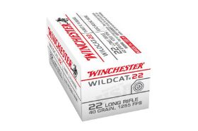 WINCHESTER WILDCAT 22 LONG RIFLE AMMO 40 GRAIN LEAD ROUND NOSE 500 ROUNDS - WW22LR Winchester Wildcat 22 Long Rifle 40 Grain Lead Round Nose ammo for sale online at cheap discount prices with free shipping available on bulk 22 Long Rifle ammunition only at our online store TargetSportsUSA.com. Target Sports USA carries the entire line of Winchester ammunition for sale online with free shipping on bulk ammo including this Winchester Wildcat 22 Long Rifle 40 Grain Lead Round Nose. Winchester Wildcat 22 Long Rifle 40 Grain Lead Round Nose ammo review offers the following information; This Winchester Wildcat 22 Long Rifle ammo features 40 grain lead round nose bullets. 22 Long Rifle by Winchester Wildcat has a muzzle velocity of 1255 feet per second and muzzle energy of 140 foot pounds. The Winchester Wildcat 22 Long Rifle ammo is ideal for varmint hunting applications. Wildcat produces excellent accuracy, sure functioning, and offers a lubricated bullet. Winchester Wildcat 22 Long Rifle is new production, non-corrosive, reloadable, and features boxer primer and brass casing. To millions of gun and ammo enthusiasts worldwide, the name “Winchester” means quality and high-performance by the most complete and versatile line of ammunition in the world. Winchester ammunition products have a long history of innovation behind them and have set the worlds standard in superior shooting performance. Their Winchester M-22 22LR ammo as well as many others calibers use advanced technology to produce high quality ammo for everybody. To stay competitive in today's market, Winchester uses their value pack ammunition to meet the demand of price conscious buyers. In the end, regardless of what the sport, game or circumstances surrounding you, you can always depend on every cartridge in the Winchester Ammunition line to perform - as promised. 22 Long Rifle by Winchester Wildcat has a muzzle velocity of 1255 feet per second and muzzle energy of 140 foot pounds The Winchester Wildcat 22 Long Rifle ammo is ideal for varmint hunting applications Wildcat produces excellent accuracy, sure functioning, and offers a lubricated bullet MPN WW22LR UPC 020892100060 Manufacturer WINCHESTER AMMUNITION Caliber 22 LONG RIFLE AMMO Bullet Type Lead Round Nose Muzzle Velocity 1255 fps Muzzle Energy 140 ft. lbs Primer Boxer Casing Brass Casing Ammo Rating Plinking and Target 22 Long Rifle Ammo