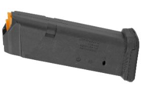 Magpul Industries, Magazine, PMAG, 9MM, 15Rd, Fits Glock 19, Black Finish 15RD capacity Black polymer construction Compact and sub-compact 9mm Glock compatibility Stainless steel spring Flared floorplate Product Description The PMAG 15 GL9 is a 15-round Glock 9mm handgun magazine featuring a new proprietary all-polymer construction for flawless reliability and durability over thousands of rounds. High visibility controlled-tilt follower, stainless steel spring, easily removable floorplate for cleaning, paint pen dot matrix for mag marking, ridged floorplate edges for better grip, and 15rd indicator windows. Drops free loaded or unloaded. All with the same boring reliability you expect from an OEM magazine. Specifications UPC 840815101369 Manufacturer Magpul Industries Manufacturer Part # MAG550-BLK Type Magazine Model PMAG Caliber 9MM Capacity 15Rd Finish/Color Black Fit Glock OEM 19 Subcategory Pistol Magazines